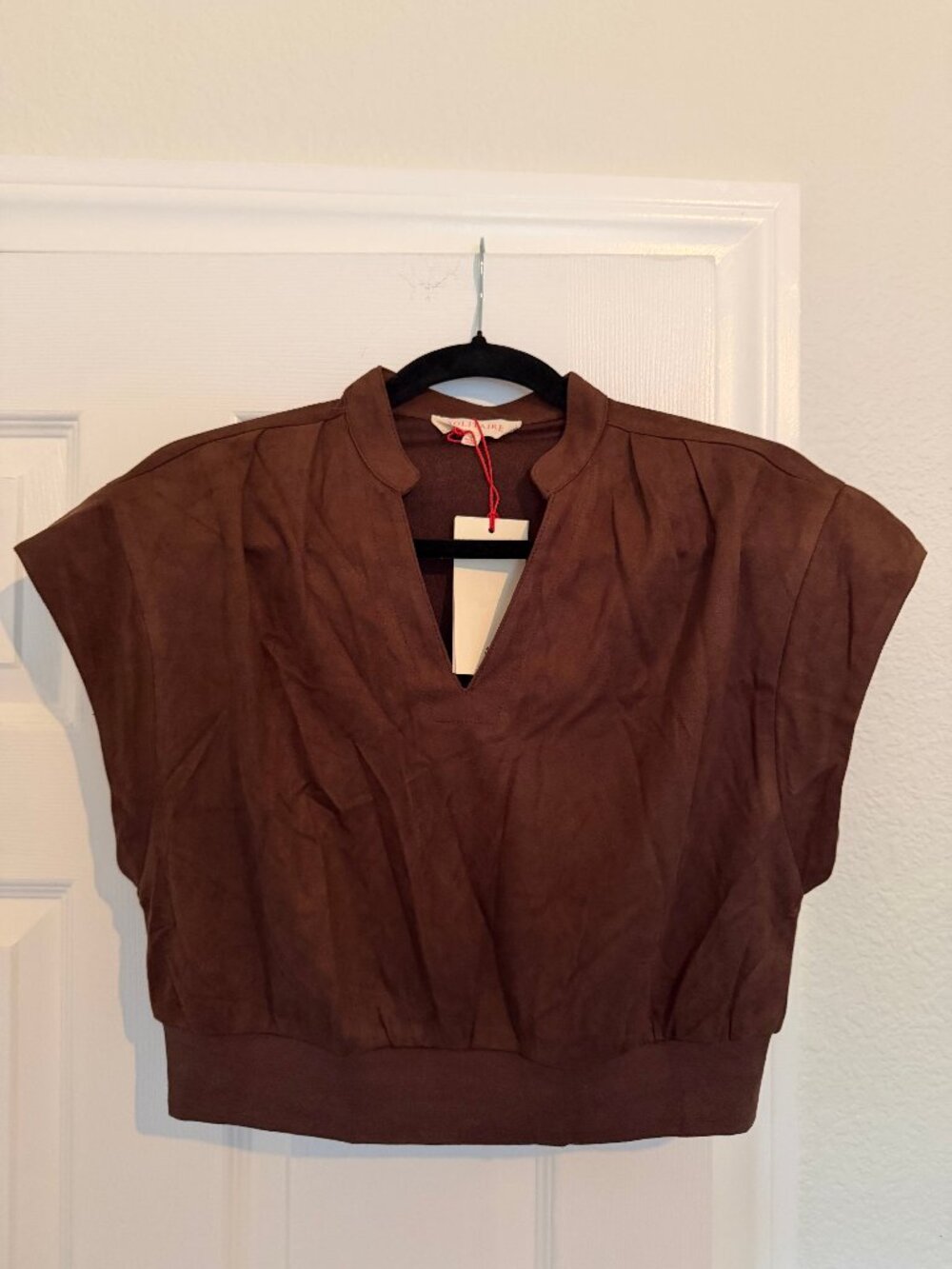 Brown Solitaire Sleeveless Top
